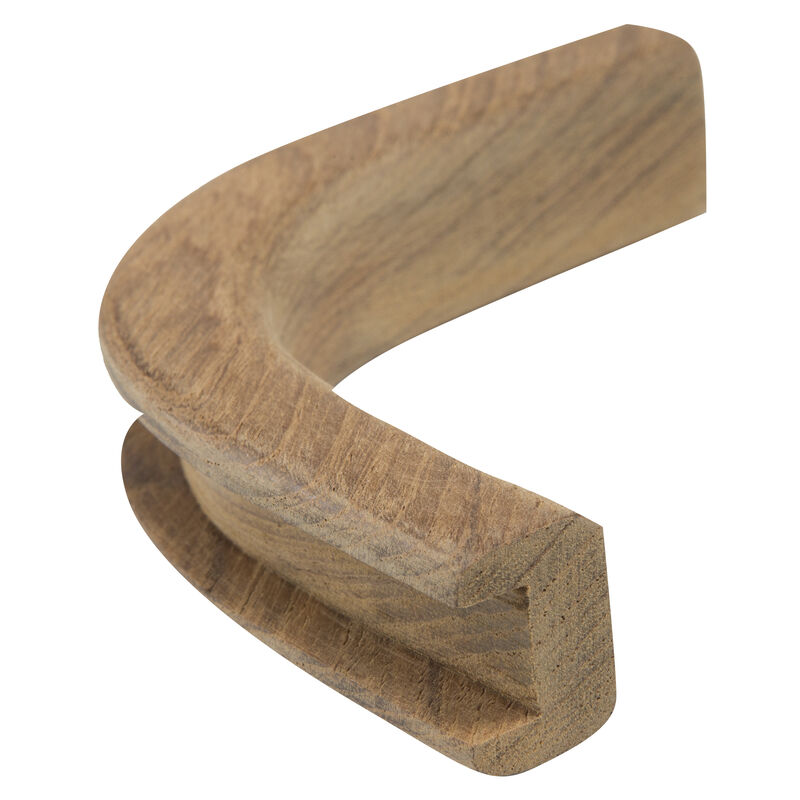 Whitecap Teak 1/2" Track Inside Corner Bulkhead Molding image number 1