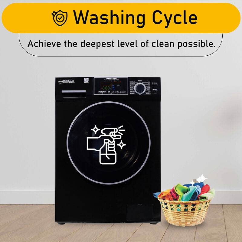 Equator 15-lb. All-in-One Combo Washer Dryer, Black image number 14