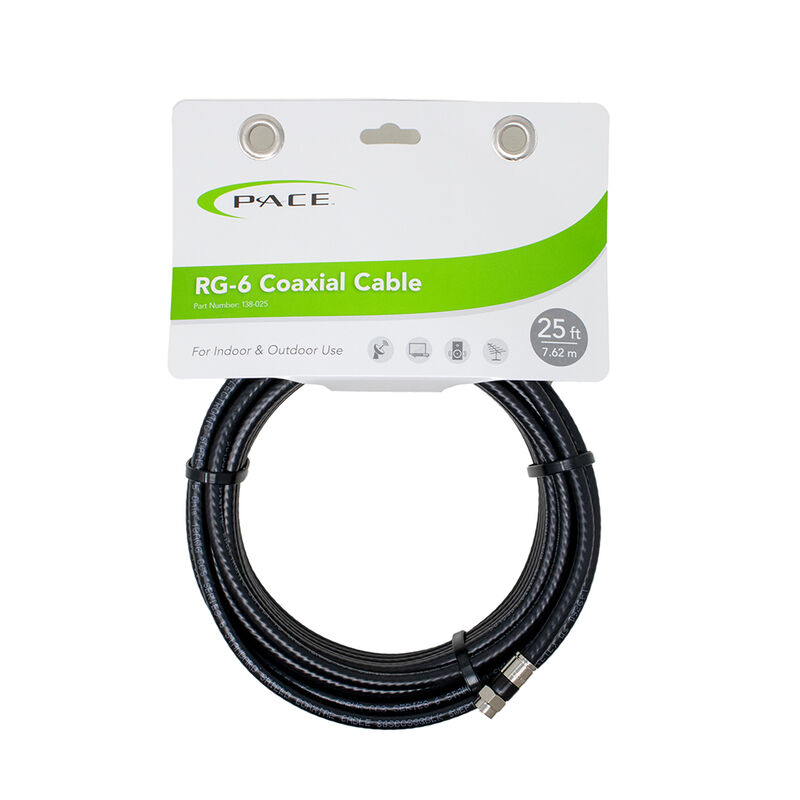 Pace International RG6 Coaxial Cable, 25' image number 1