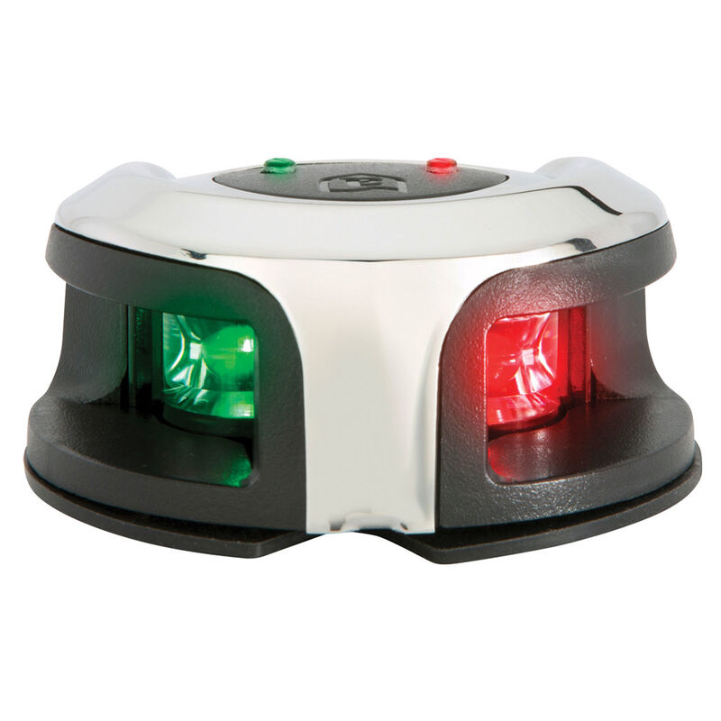 Attwood Marine LightArmor Deck-Mount Bi-Color Stainless Steel Navigation Light, Round, 2NM image number 1