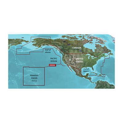 Garmin Marine Cartography, US Eastern Coast, Western Coast, Alaska, Hawaii