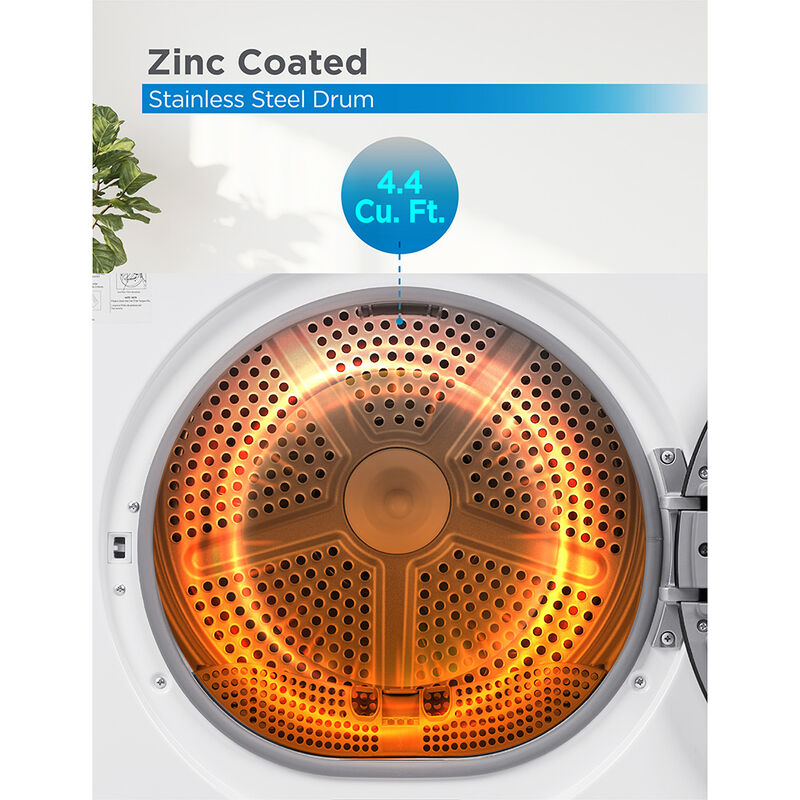 Black+Decker 4.4 cu. ft. 240V Ventless Electric Dryer, White image number 2