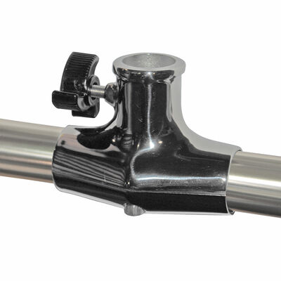 Rail Mount Flag Pole Socket Stainless Steel for 7/8"-1" rails - 1" Flag Staff with Thumb Screw