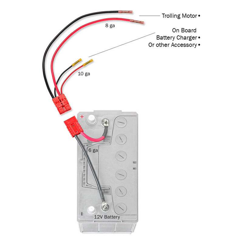 Connect Ease 12-Volt Trolling Motor Kit with On-Board Charging Connection, Lithium Compatible image number 2