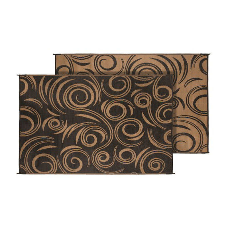 Faulkner Reversible RV Patio Mat, Swirl Design image number 1
