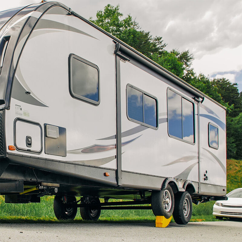 Camco Curved Trailer Aid w/ Chock and Pad - Yellow image number 7