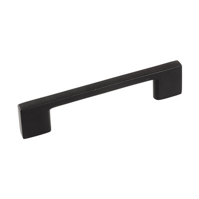 JR Products Designer Cabinet Handle, 5.75" Wide, Matte Black