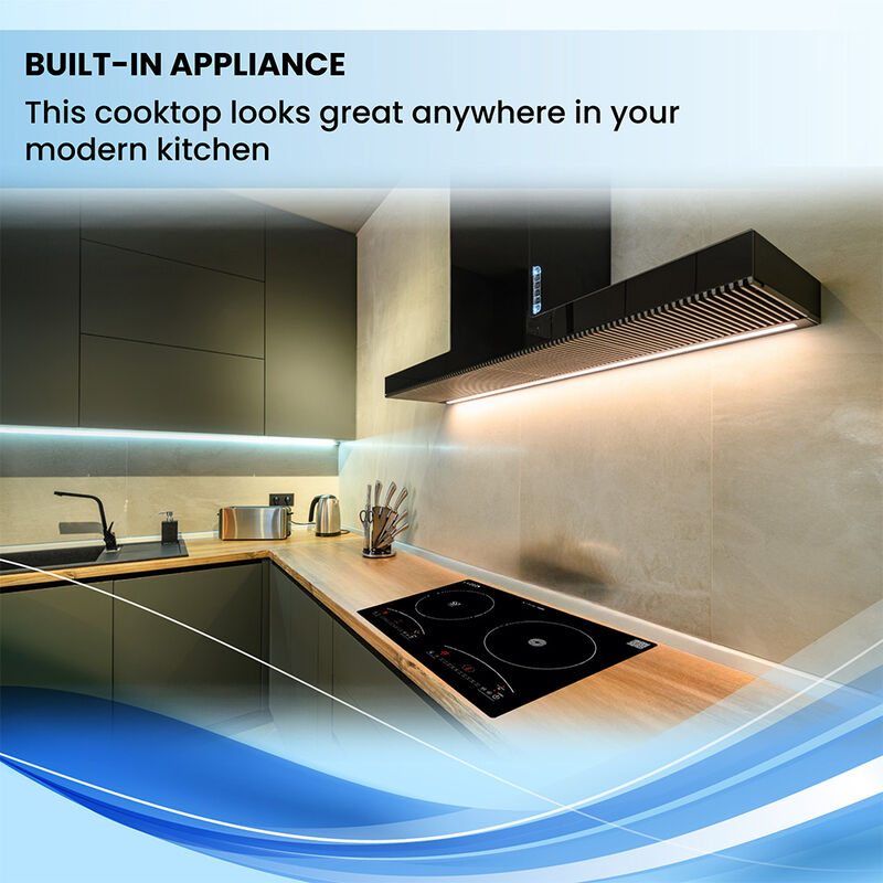 Equator 20" One Induction and One Ceramic Electric Hybrid Cooktop, Black image number 10