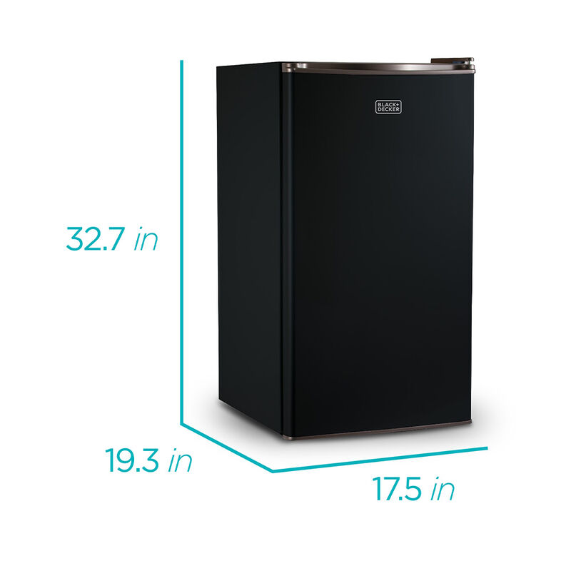 Black+Decker 3.2 cu. ft. Mini Fridge with Freezer, Black image number 2