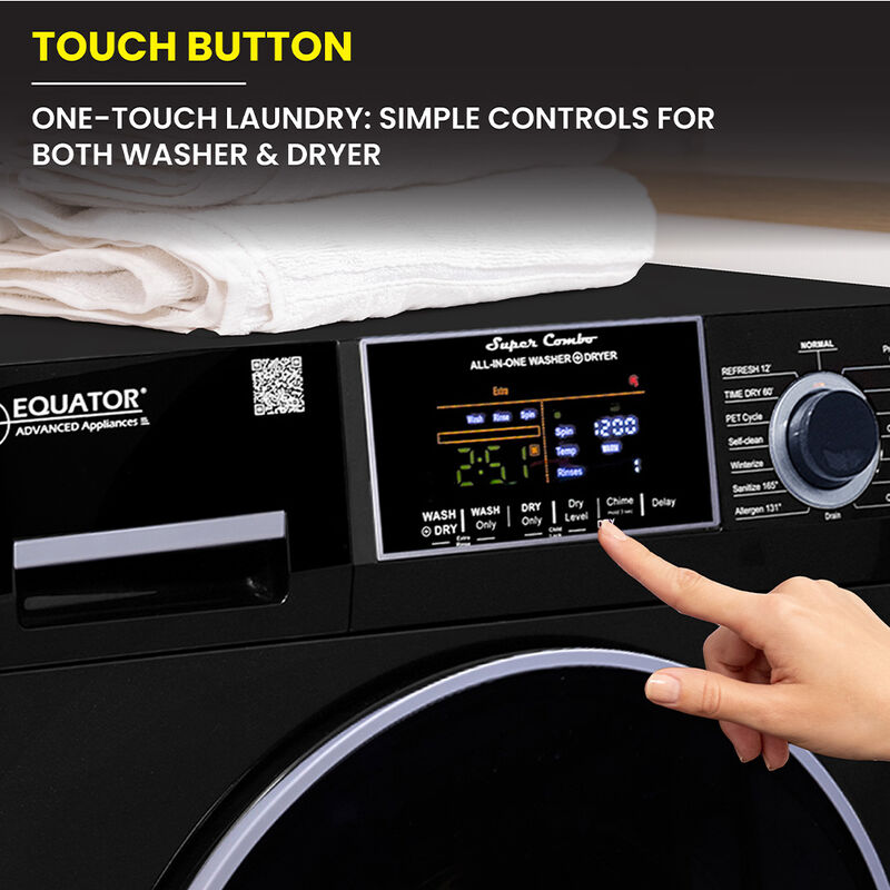Equator Combo Washer Dryer, Vented-Dry, Black image number 15