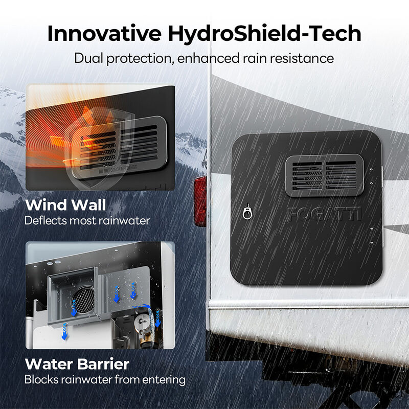 Fogatti InstaShower Ultra 66K BTU RV Water Heater w/ Black Trim image number 6