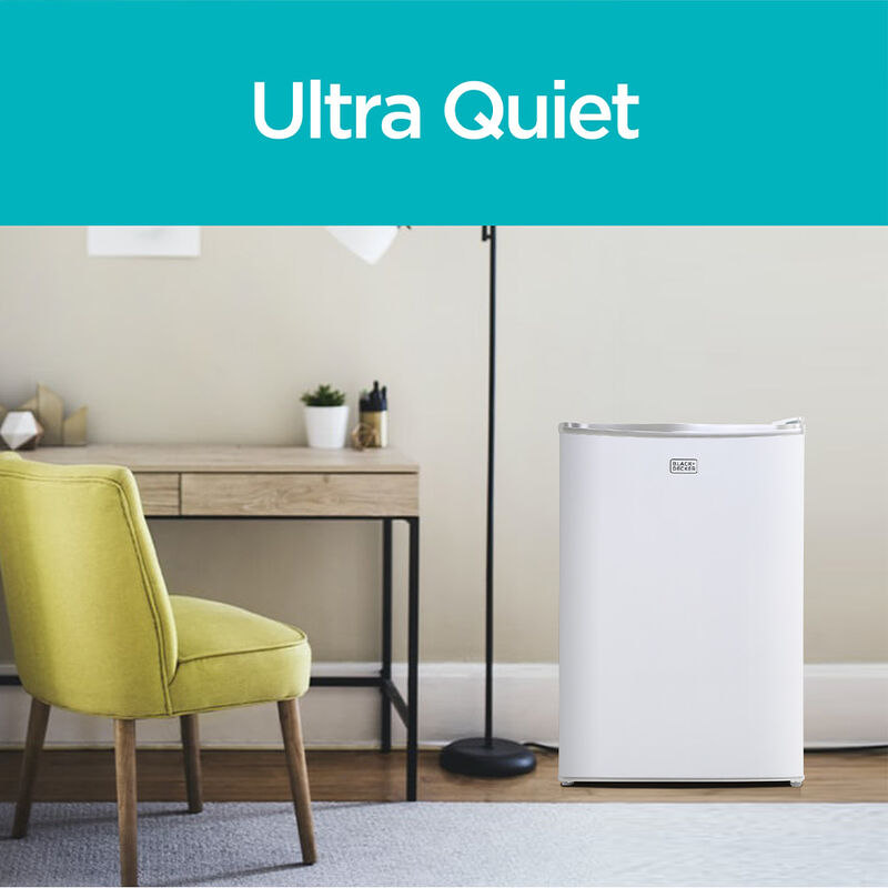 Black+Decker 4.3 cu. ft. Mini Refrigerator with Freezer, White image number 8