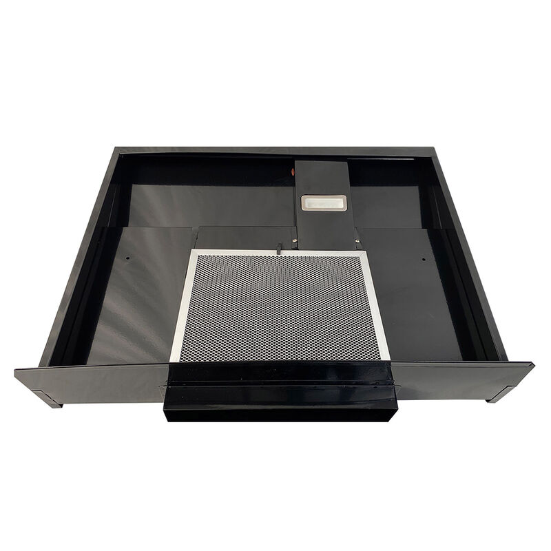 Greystone 22" 12V Range Hood, Black with Stainless Steel Front image number 1