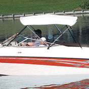 Shademate Bimini Top White Vinyl Fabric/Boot Only, 4-Bow 8'L x 54"H, 79"-84"W