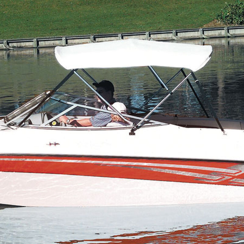 Shademate Bimini Top White Vinyl Fabric/Boot Only, 4-Bow 8'L x 54"H, 79"-84"W image number 2