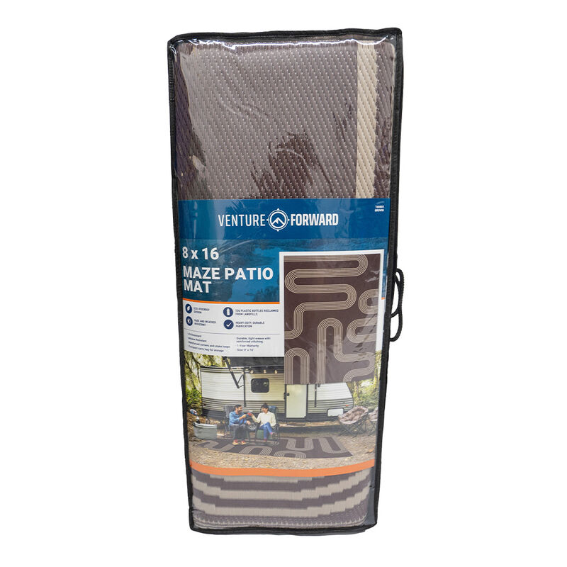 Venture Forward Reversible RV Patio Mat w/ Carry Bag, Modern Maze image number 5