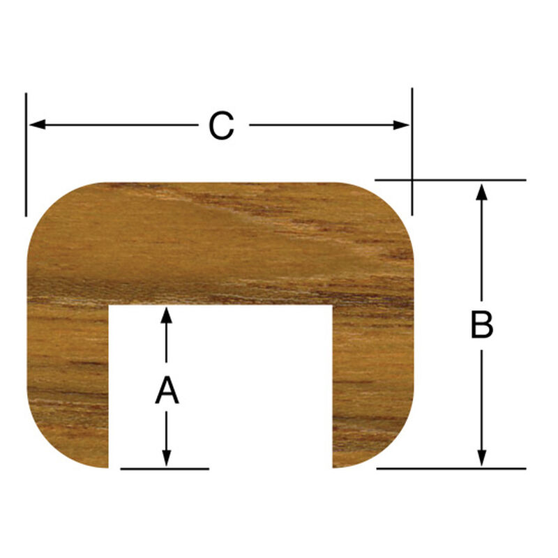 Whitecap Teak Small Cap Molding image number 1