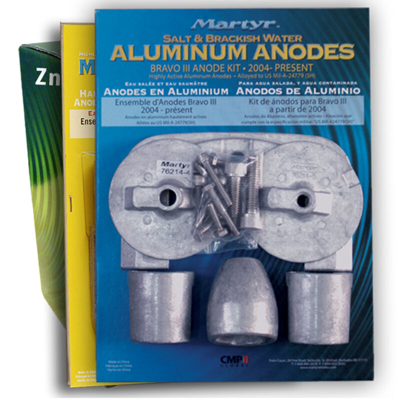 CMP Martyr Aluminum Anode Kit For Mercury Bravo III Engine image number 1