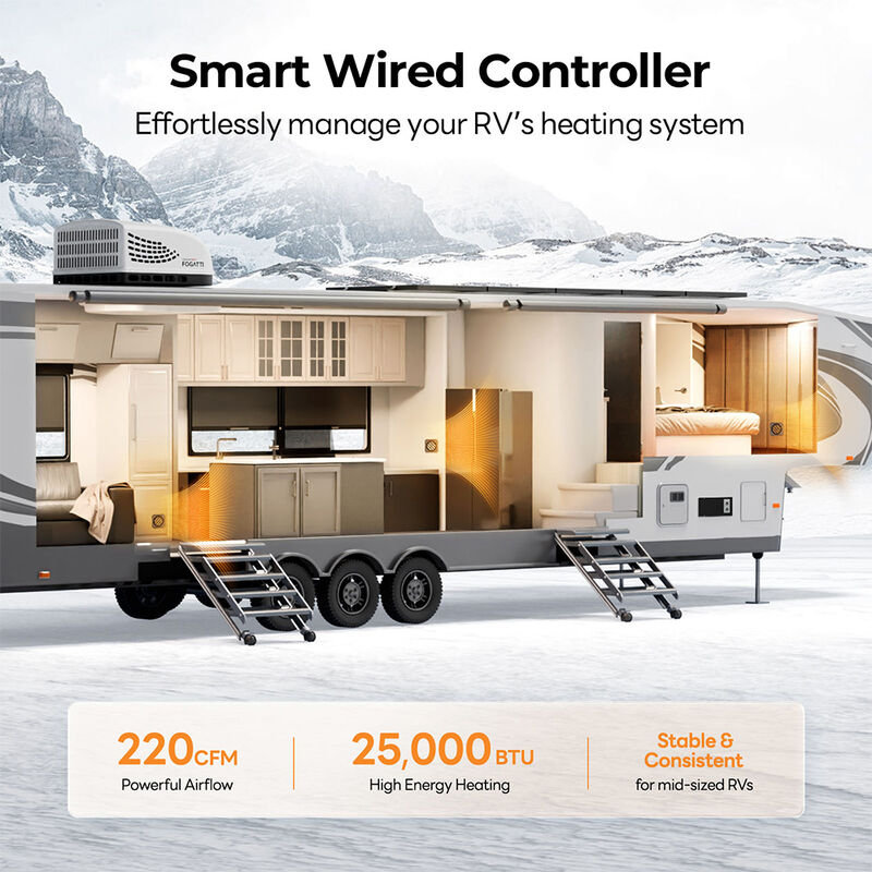 Fogatti 25K BTU RV Furnace w/ Smart Wired Controller (No Door) image number 3