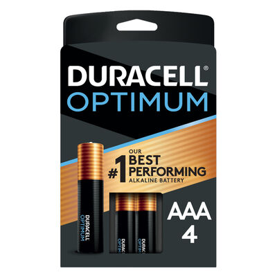 Duracell Optimum AAA Alkaline Batteries, 4-Pack