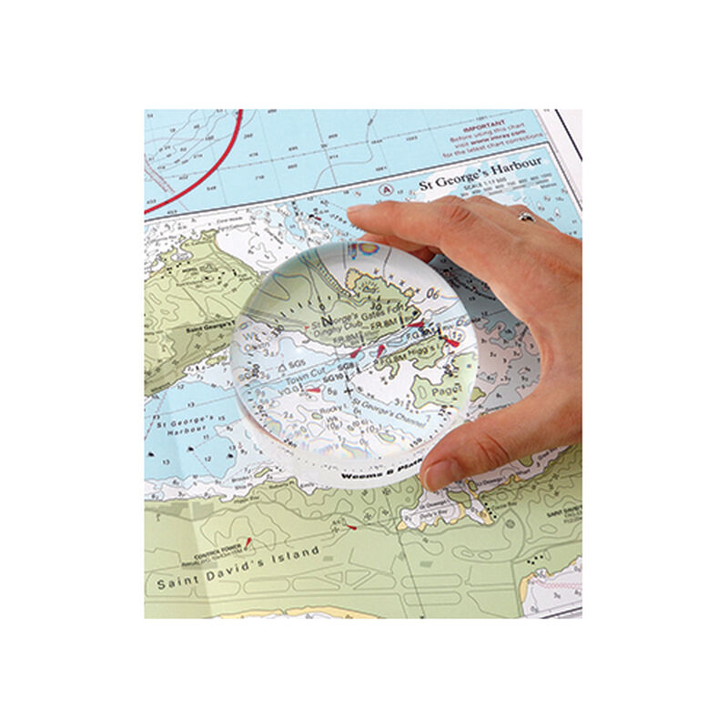 Weems & Plath Grande View Magnifier (6x Acrylic) with Compass Rose image number 1