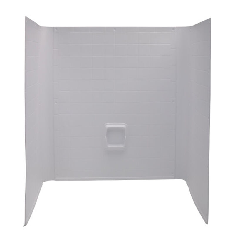 Lippert RV Shower Wall Surround | 40" x 54" x 58" | White image number 1