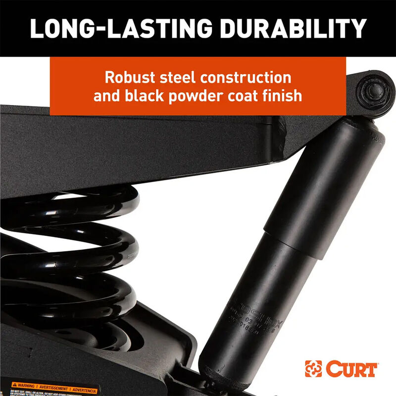 CURT Helux Coil-Spring 5th Wheel Pin Box, 2,600 lbs. Pin Weight, 18,000 lbs. Capacity image number 2