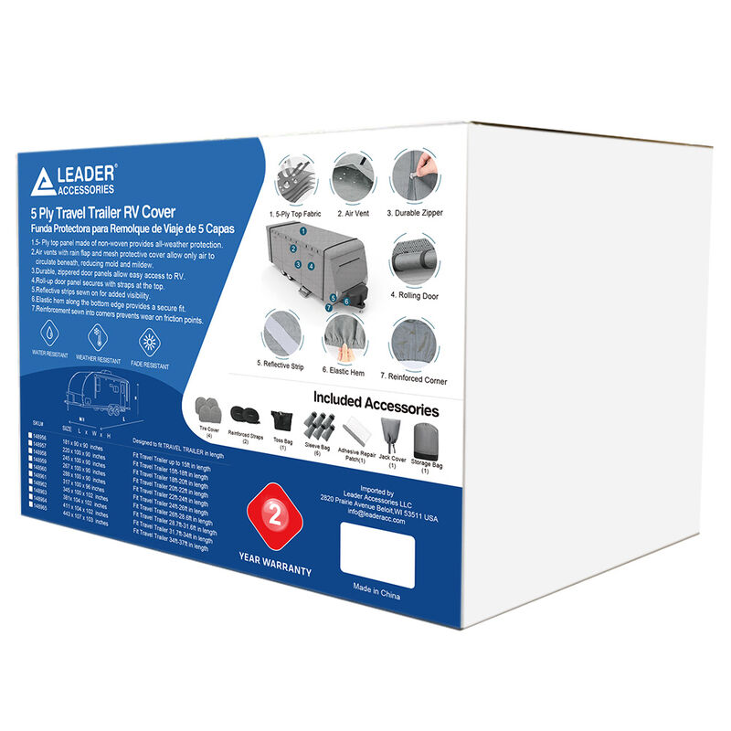 Leader Accessories RV Travel Trailer Cover image number 10