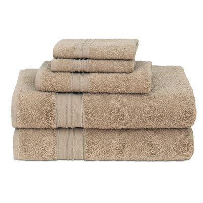 Enclave 5-Piece Turkish Cotton Towel Set, Tan