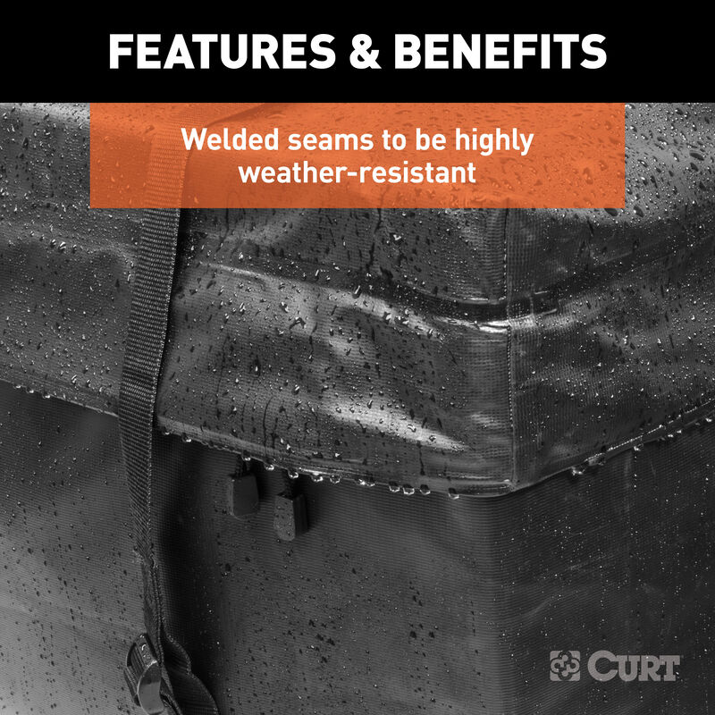 CURT Weather-Resistant Vinyl Roof Rack Cargo Bag, 38" x 34" x 18" image number 9