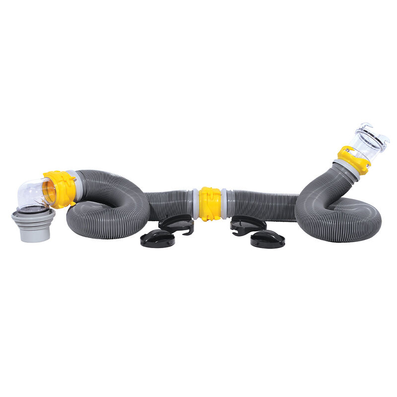 Camco SUPER 20FT RV Sewer Hose Kit w/ Clear Extender & Caps image number 1