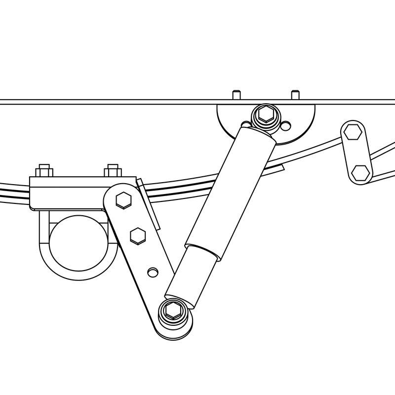 Roadmaster Comfort Ride Shock Absorbers Third Axle Kit for 2-3/8" Axles image number 2
