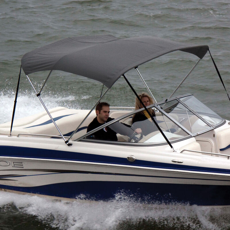 Shademate Bimini Top Polyester Fabric and Boot Only, 3-Bow 6'L, 36"H, 85"-90"W image number 3