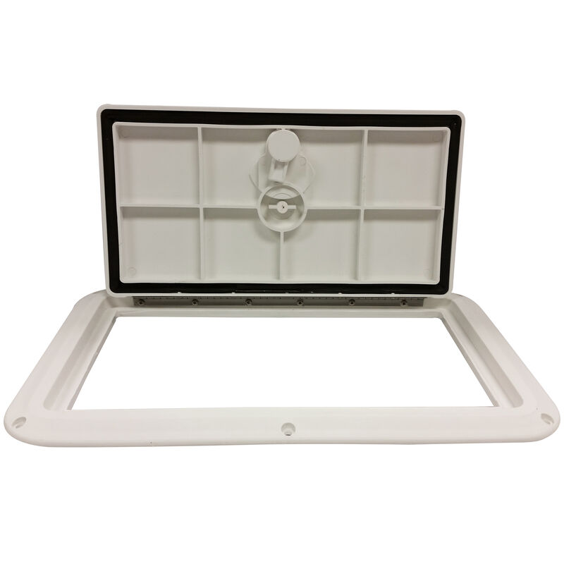 DPI Marine DPF Polar Brite White Flush Series Hatch Door, 9" x 15" O.D. frame image number 2