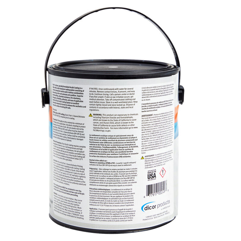 Dicro Acrylic Coating for EPDM/PVC Roofing, 1 Gallon image number 2