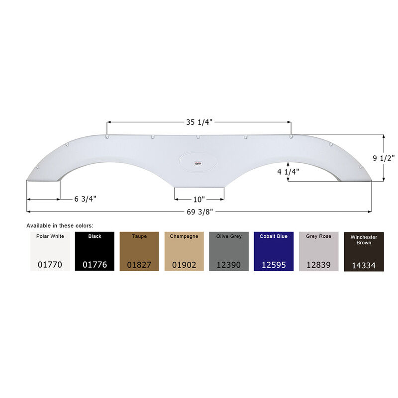 Icon Technologies Fender Skirt, Tandem, ICON, FS1770, Polar White image number 2