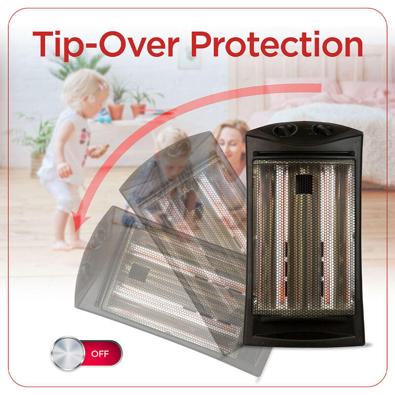 Black+Decker 1500W Electric Infrared Quart Space Heater image number 7