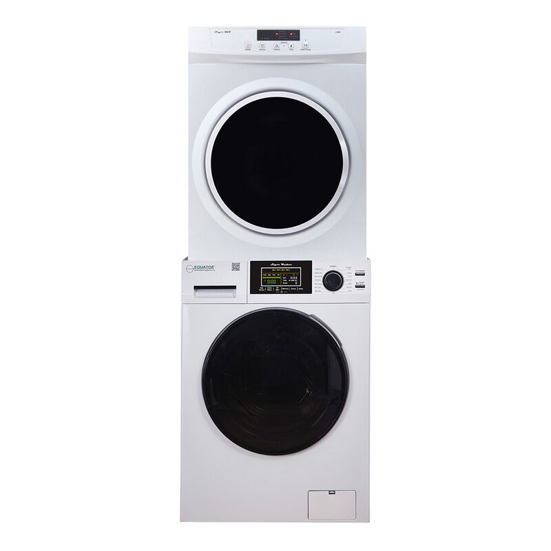 Equator Apartment Stackable 15-lb. Washer + 3.5 cu.ft. Vented Dryer, 110V, White image number 1
