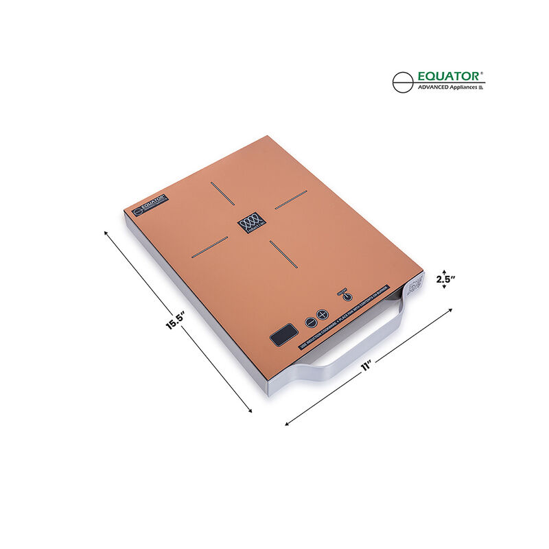 Equator PIC 100 Portable 11" Single-Burner Induction Cooktop with Handle, Copper image number 2
