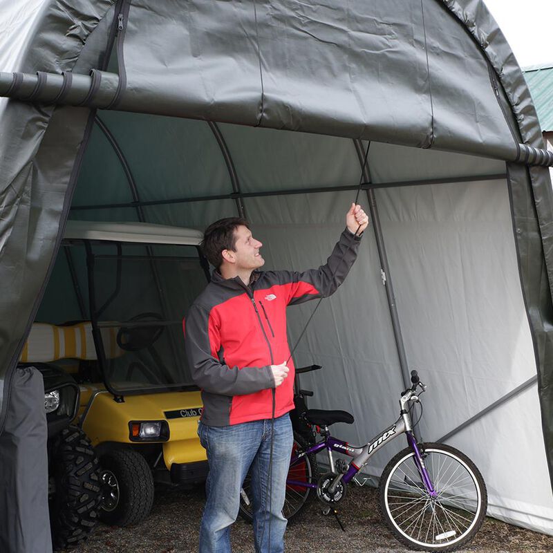 Round Style Shelter 12 x 20 x 8 Gray Cover image number 7