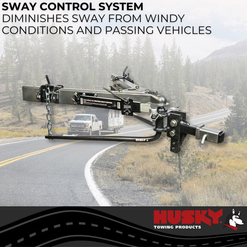 Husky Round Bar Weight Distribution Hitch With Sway Control, 6K, 2" Ball image number 9