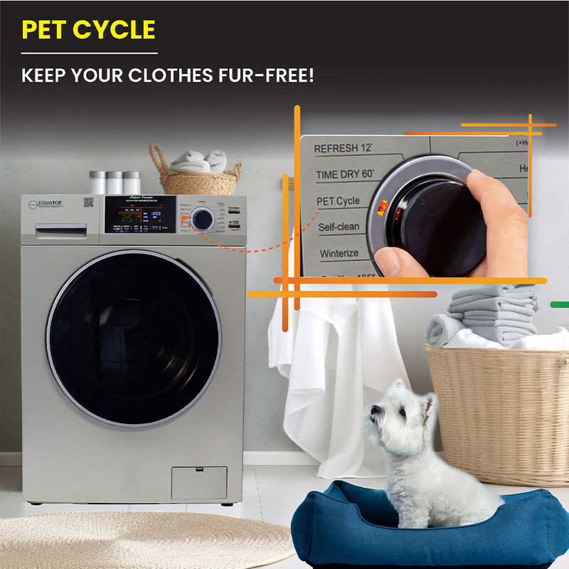 Equator Combo Washer Dryer, Vented-Dry, Silver image number 13