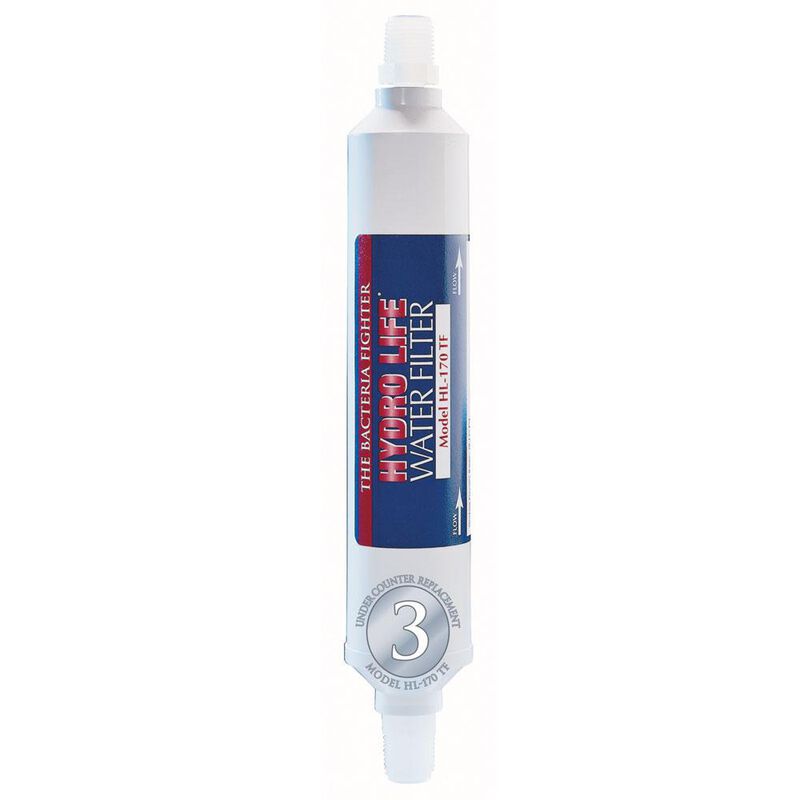 Camco Hydro Life Replacement RV Water Filter with 1/2" Male Threaded Ends image number 1