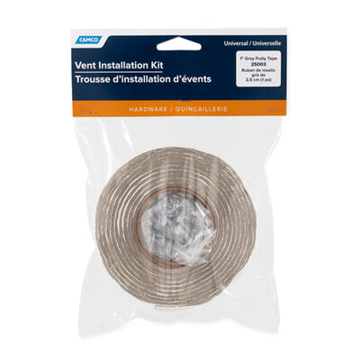 Camco Universal Vent Installation Kit, Fiberglass/Metal Roofs, Putty Tape