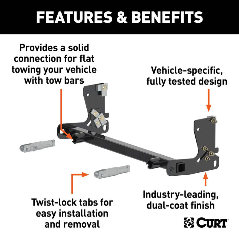 CURT 70129 Custom Tow Bar Base Plate, Select Jeep Gladiator JT image number 3