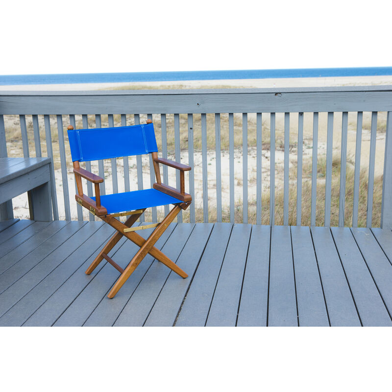 Whitecap Teak Director's Chair w/Blue Seat Covers image number 7