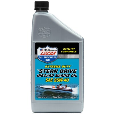 Lucas Oil SAE 25W-40 Sterndrive Inboard Engine Oil, Quart