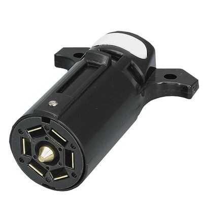 Bargman Trailer Wiring Connector, Trailer Side; 7-Way Plastic