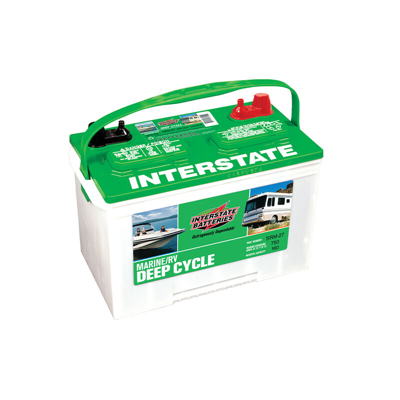 Interstate Marine/RV Deep Cycle Battery, Group Size 27DC, 600 CCA image number 3
