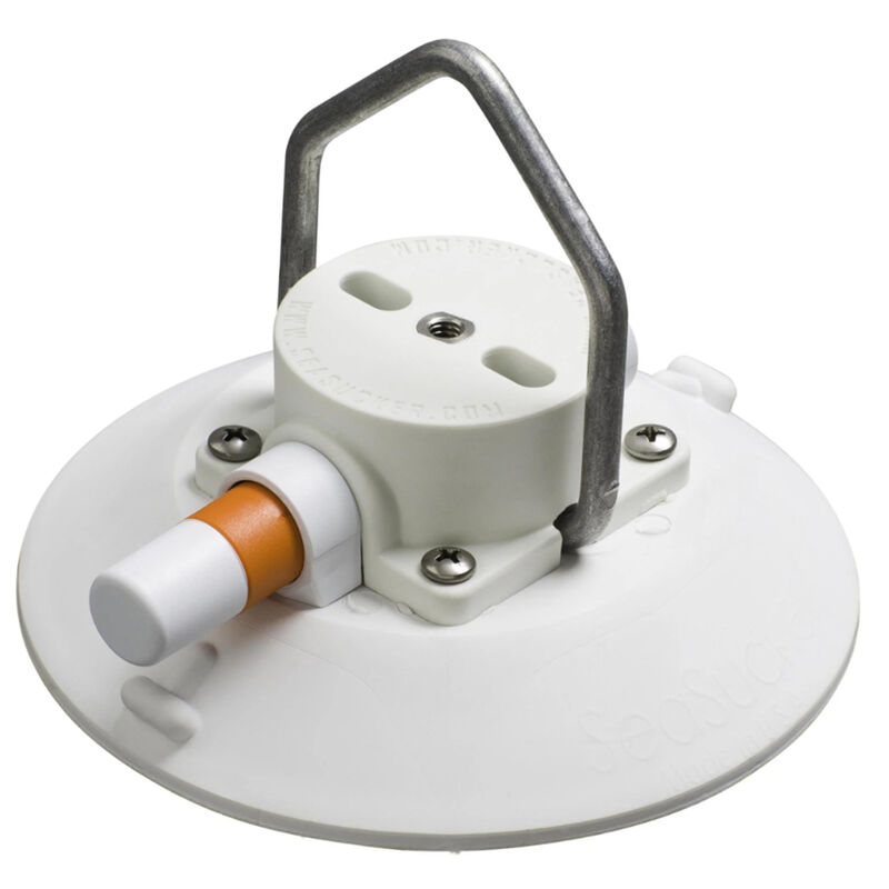 SeaSucker 6" Vacuum Mount with Stainless Steel Pointed D-Ring image number 1